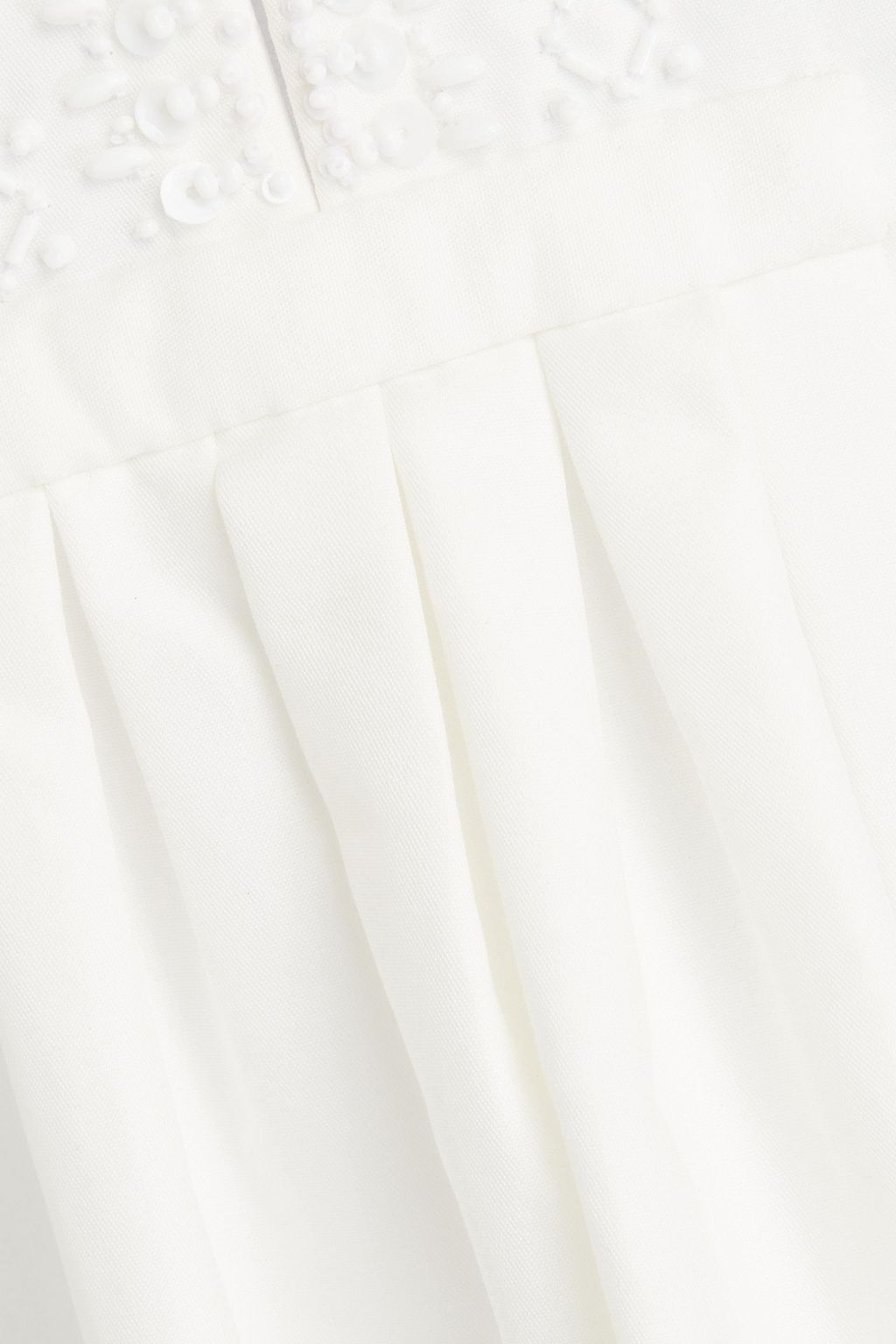 VALENTINO GARAVANI Embellished cotton-poplin mini dress