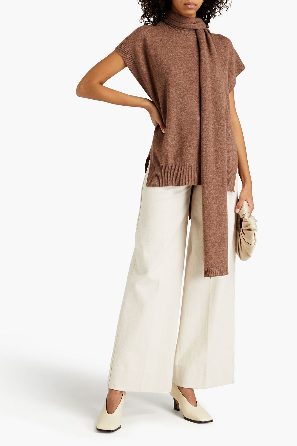 LOULOU STUDIO Monbasa draped cashmere turtleneck top