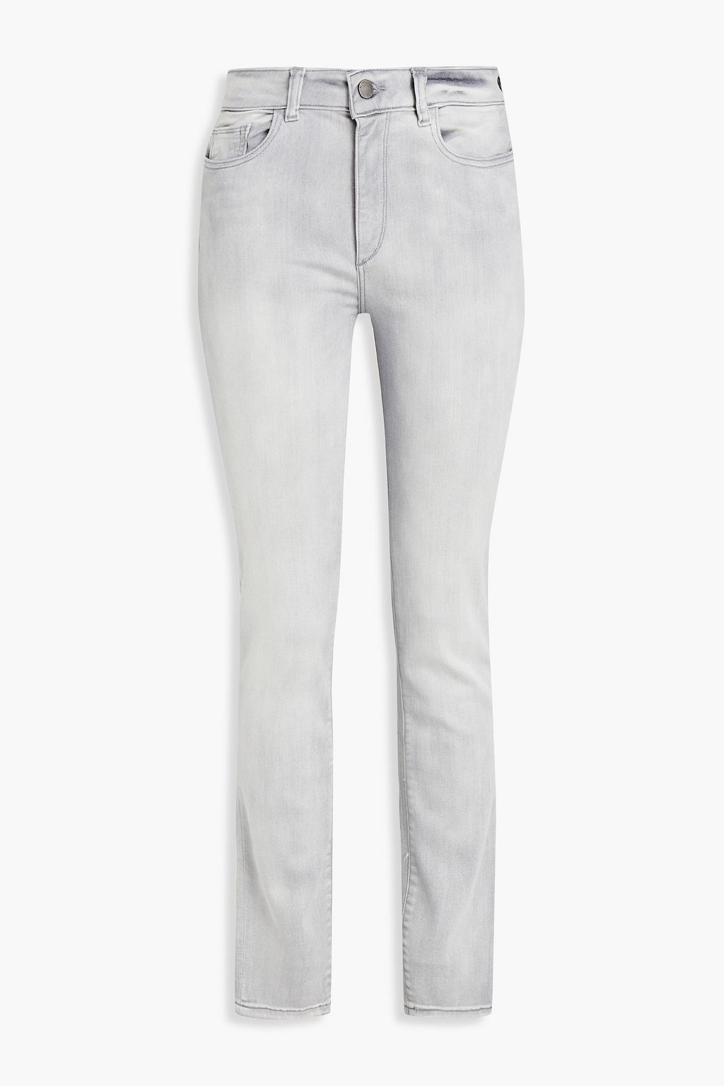 Light gray Nina faded high-rise skinny 