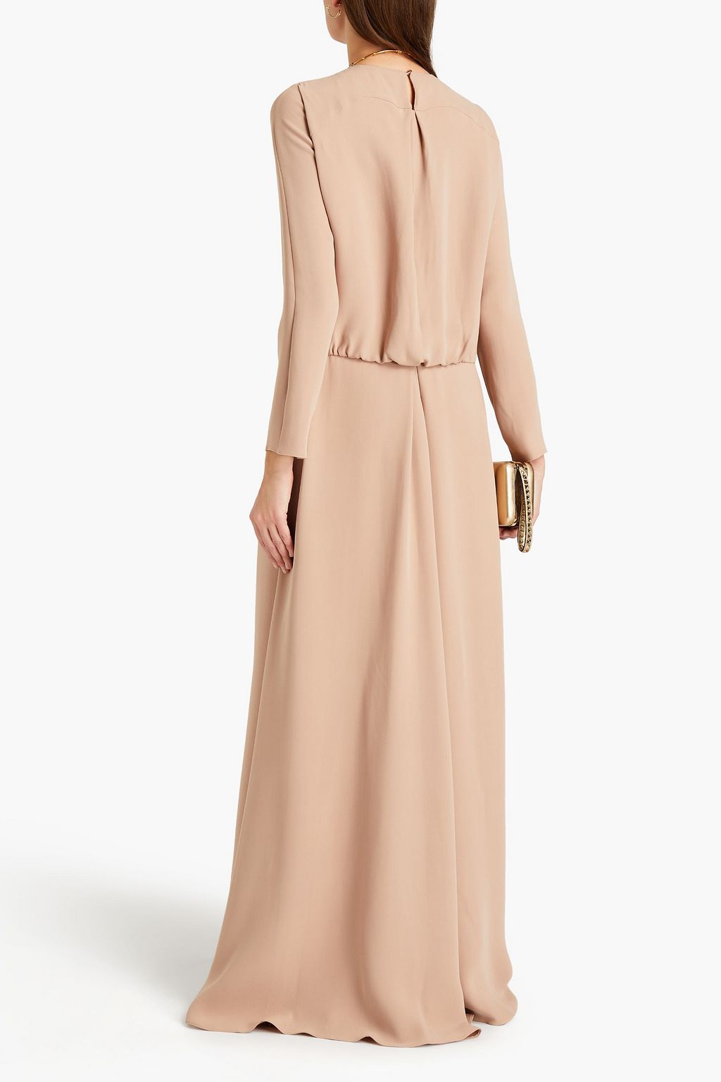 VALENTINO GARAVANI Gathered silk-crepe gown