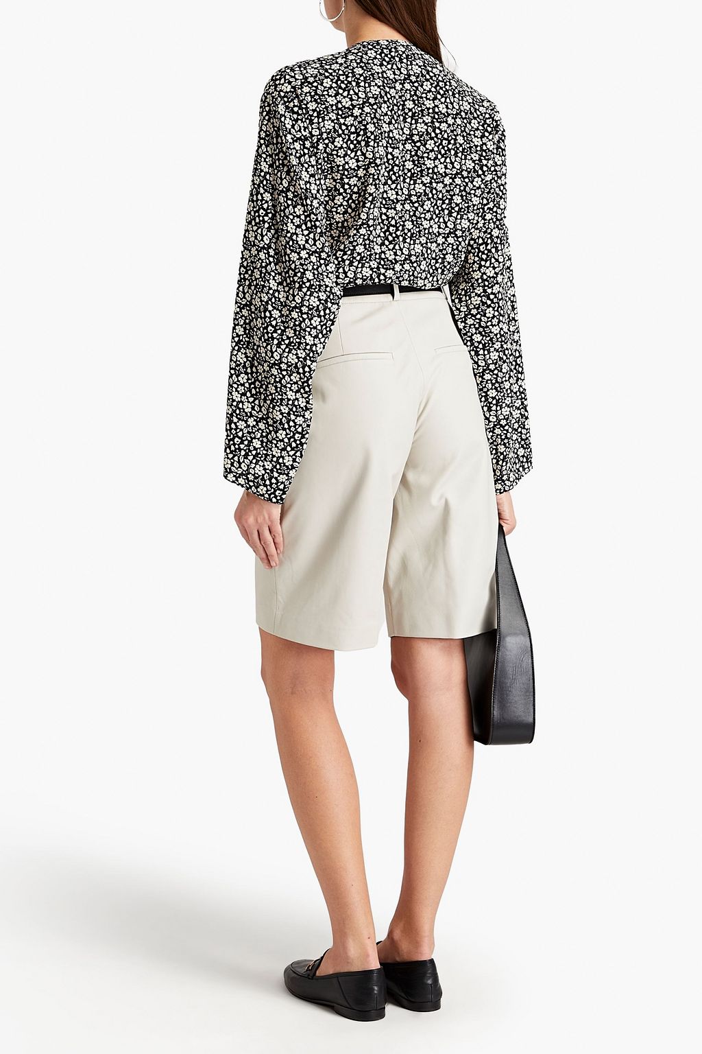 MICHAEL KORS COLLECTION Floral-print silk crepe de chine blouse