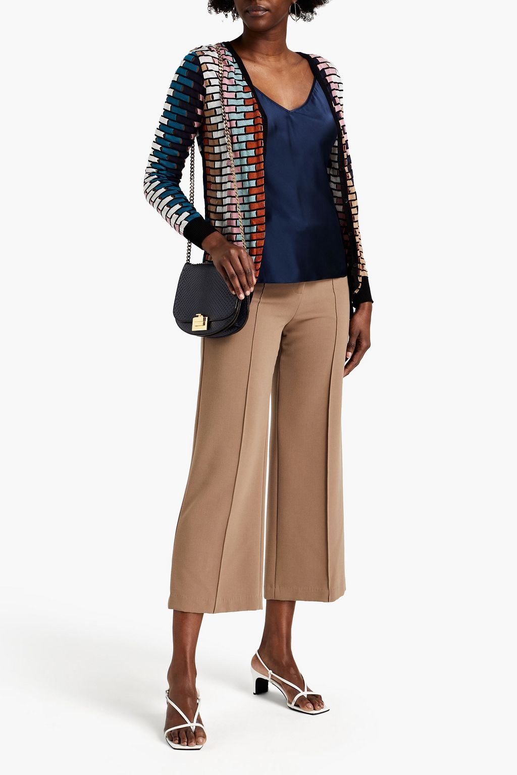 M MISSONI Crochet-knit cotton-blend cardigan