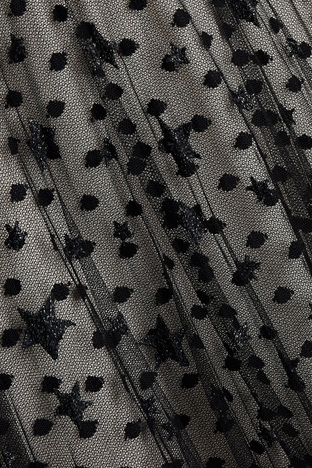 GIAMBATTISTA VALLI Pleated embroidered tulle midi skirt