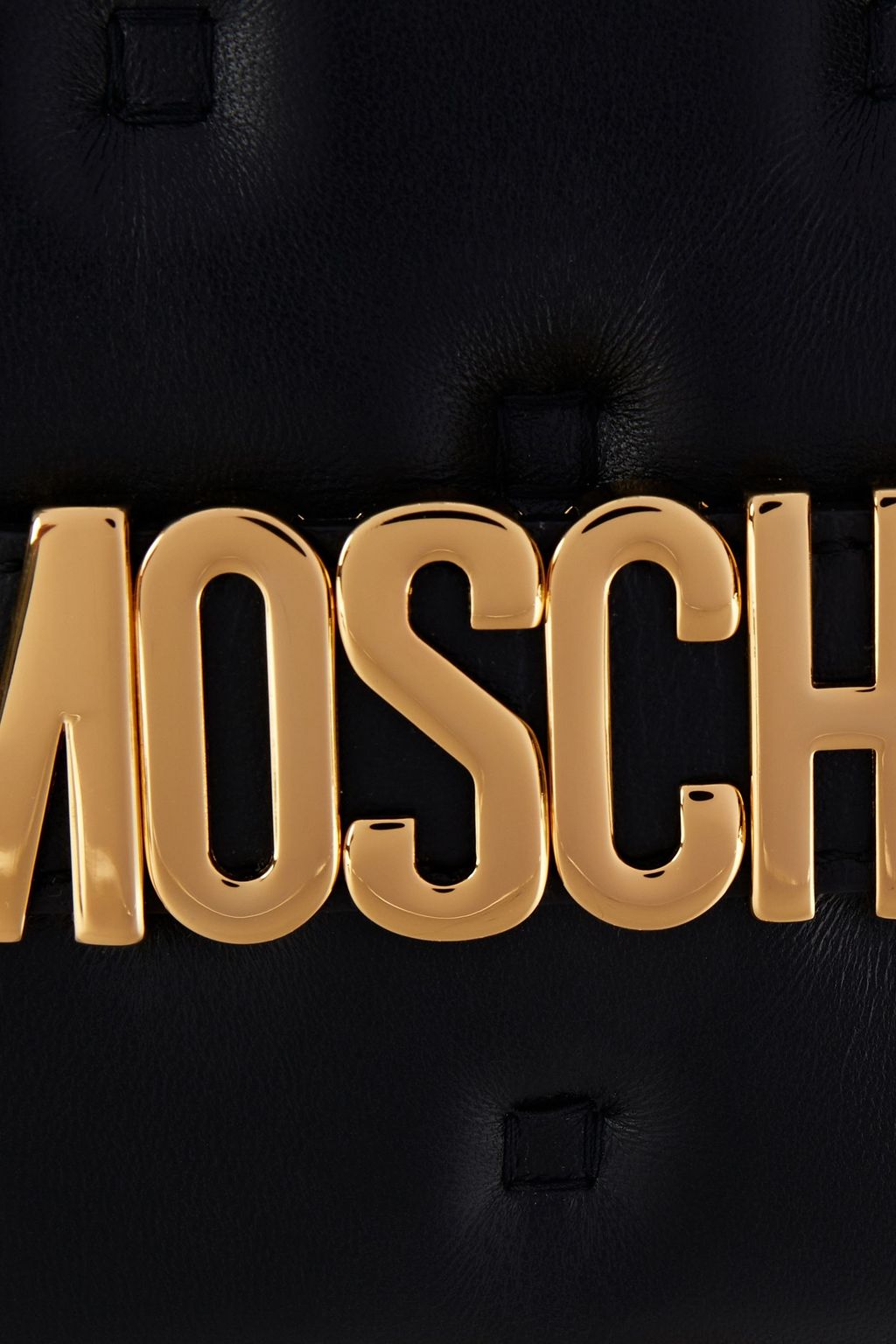 MOSCHINO Knotted quilted leather shoulder bag