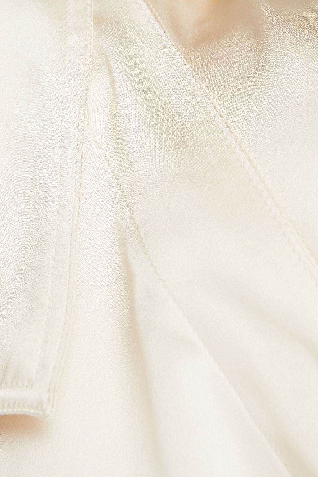 ROKSANDA Pleated silk-satin blouse