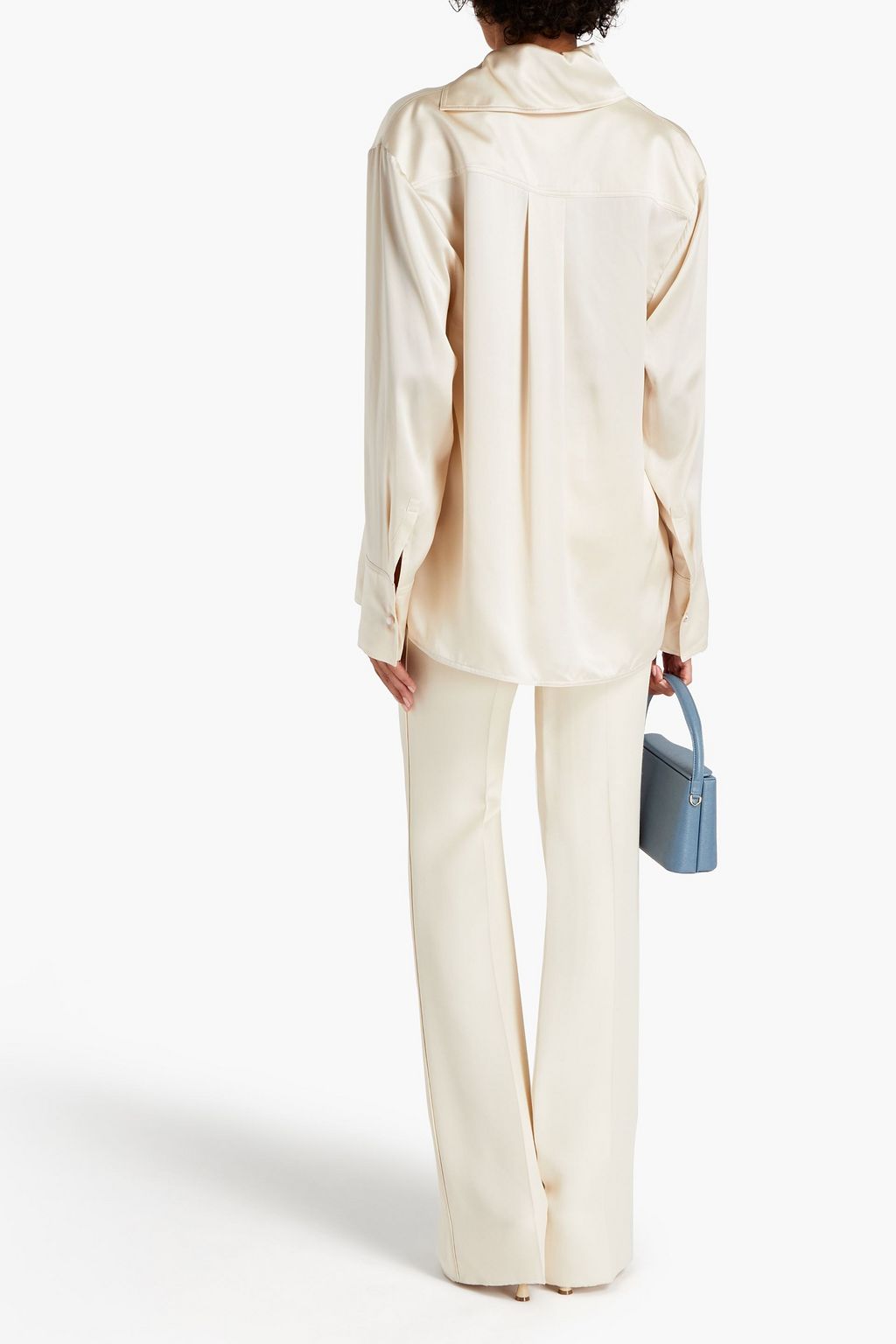 ROKSANDA Pleated silk-satin blouse