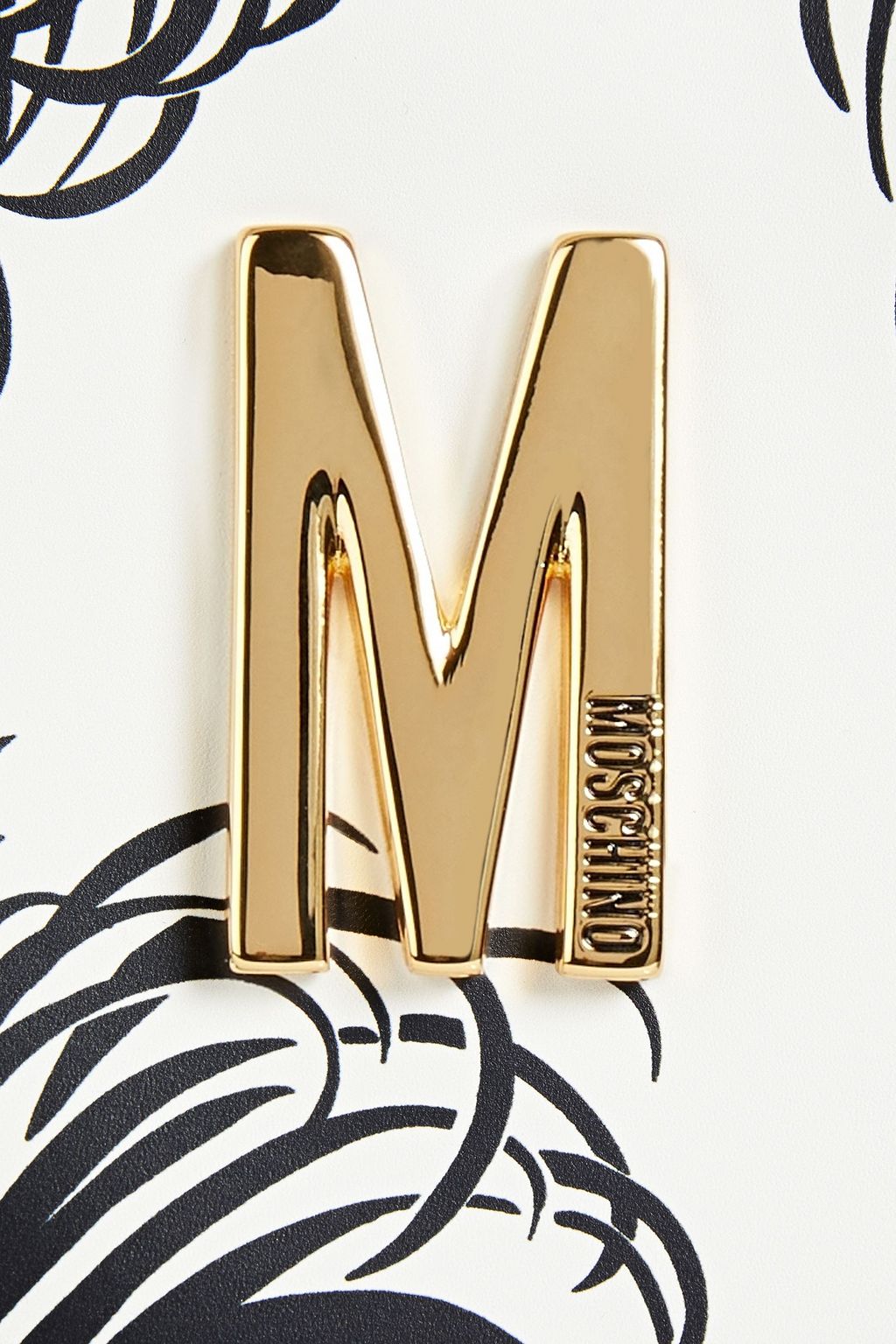 MOSCHINO Printed leather pouch