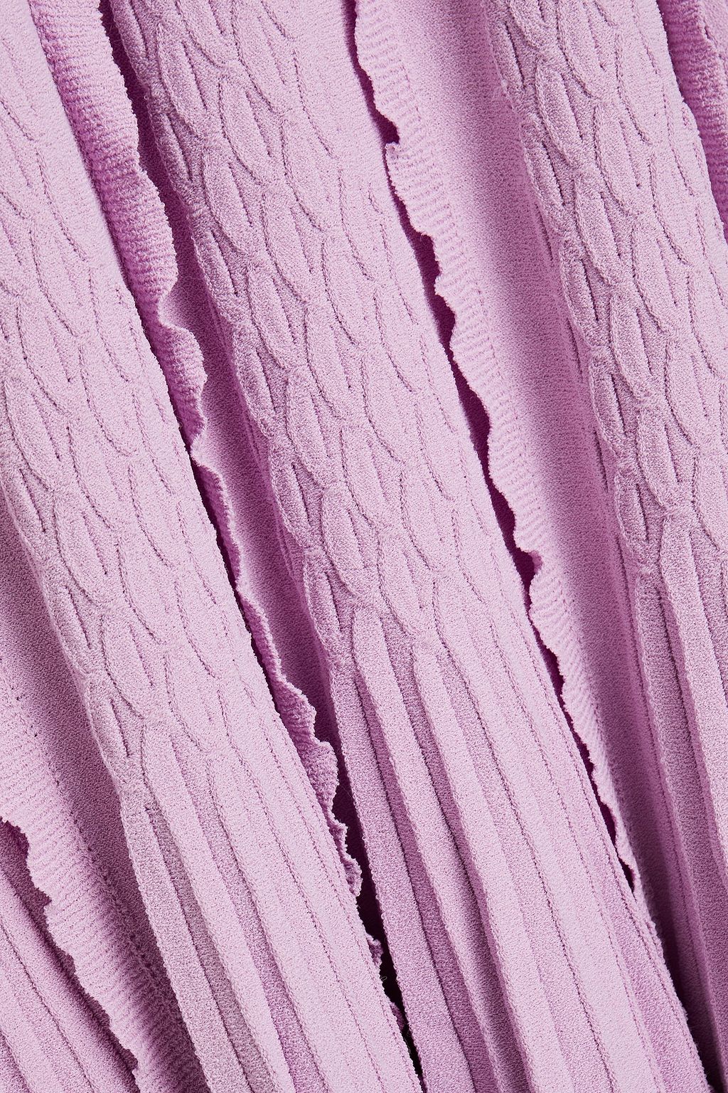 VALENTINO GARAVANI Pleated jacquard-knit mini dress