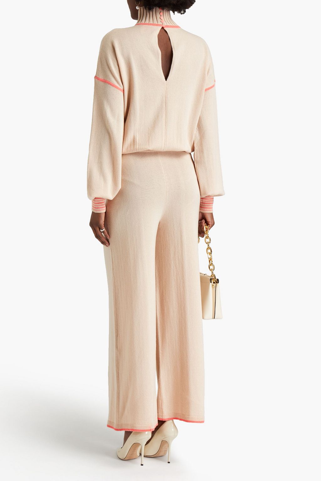 ROKSANDA Gathered wool and cashmere-blend jumpsuit