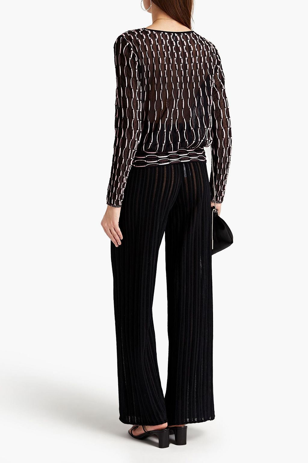 M MISSONI Metallic crochet-knit sweater