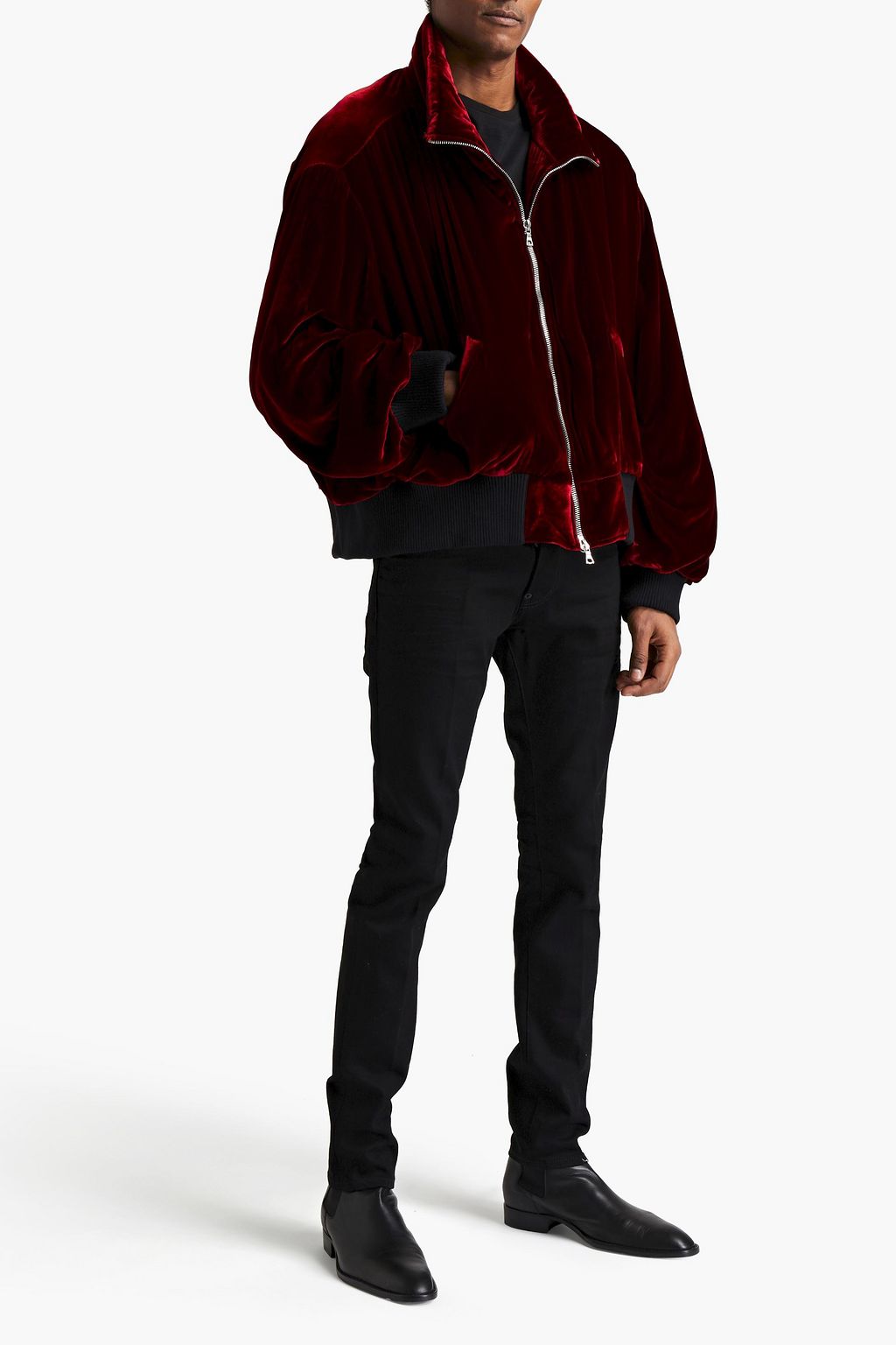 AMIRI Oversized velvet bomber jacket