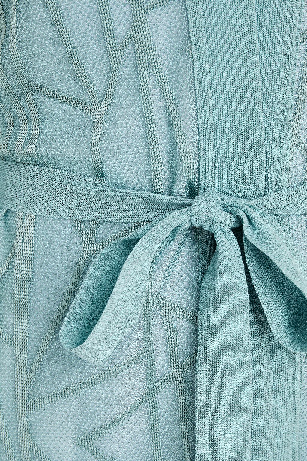 M MISSONI Belted crochet-knit cardigan