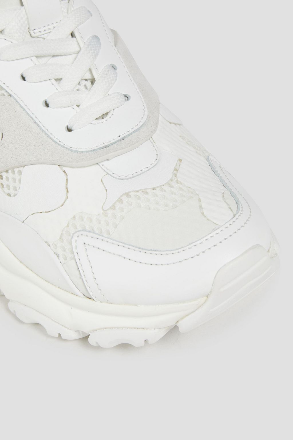 VALENTINO GARAVANI Mesh, suede and leather sneakers