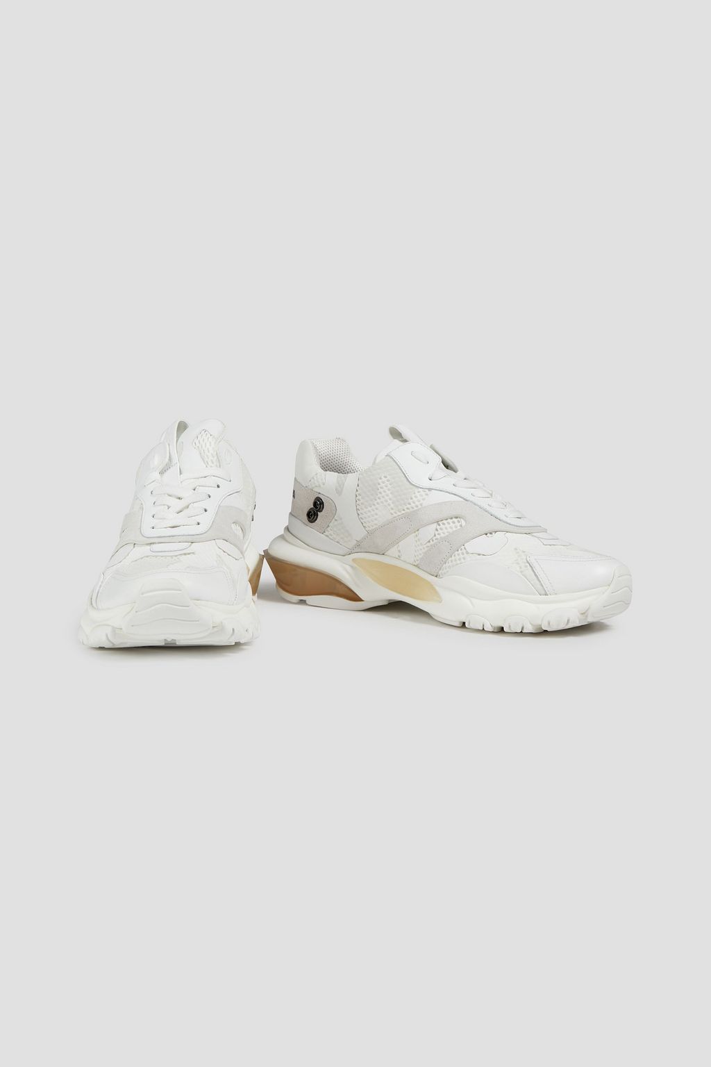 VALENTINO GARAVANI Mesh, suede and leather sneakers