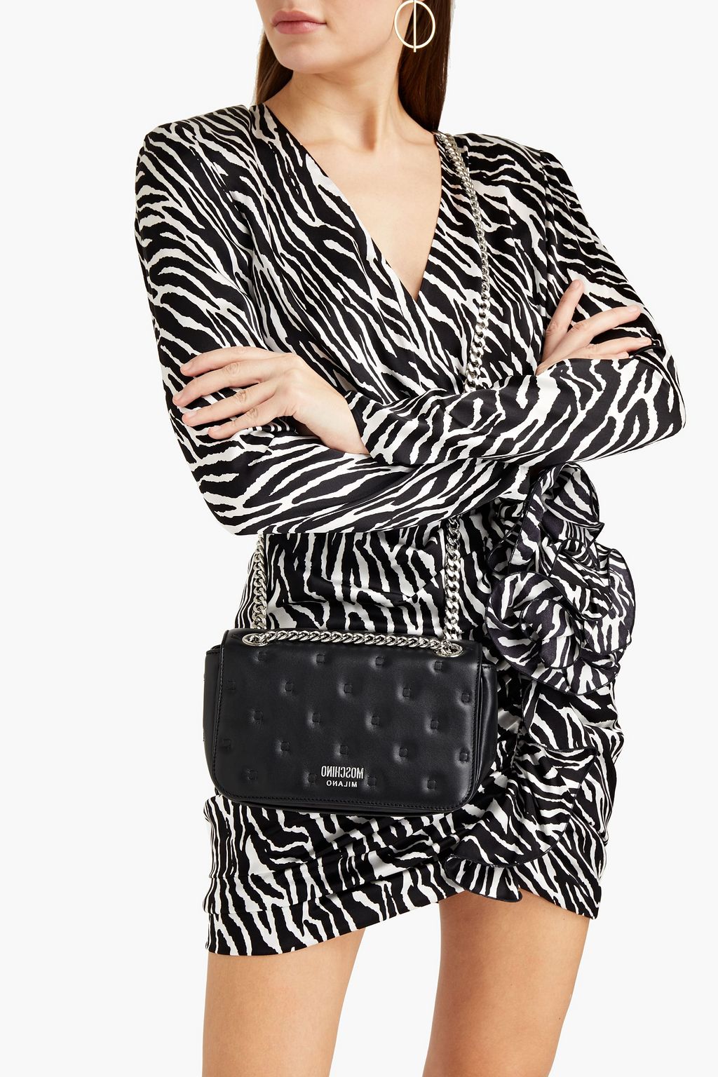 MOSCHINO Quilted leather shoulder bag