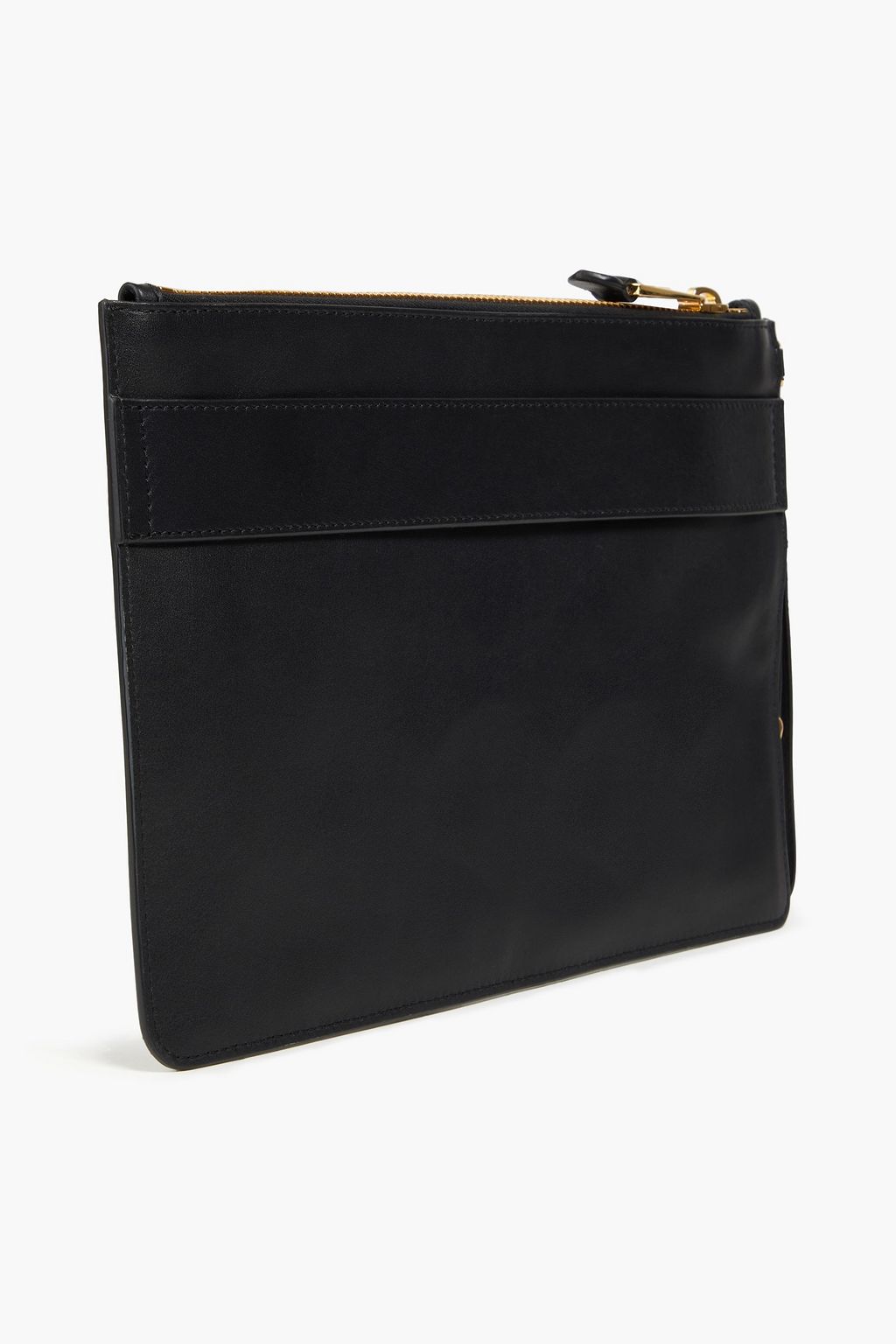 MOSCHINO Pochette aus Leder mit Logoapplikationen