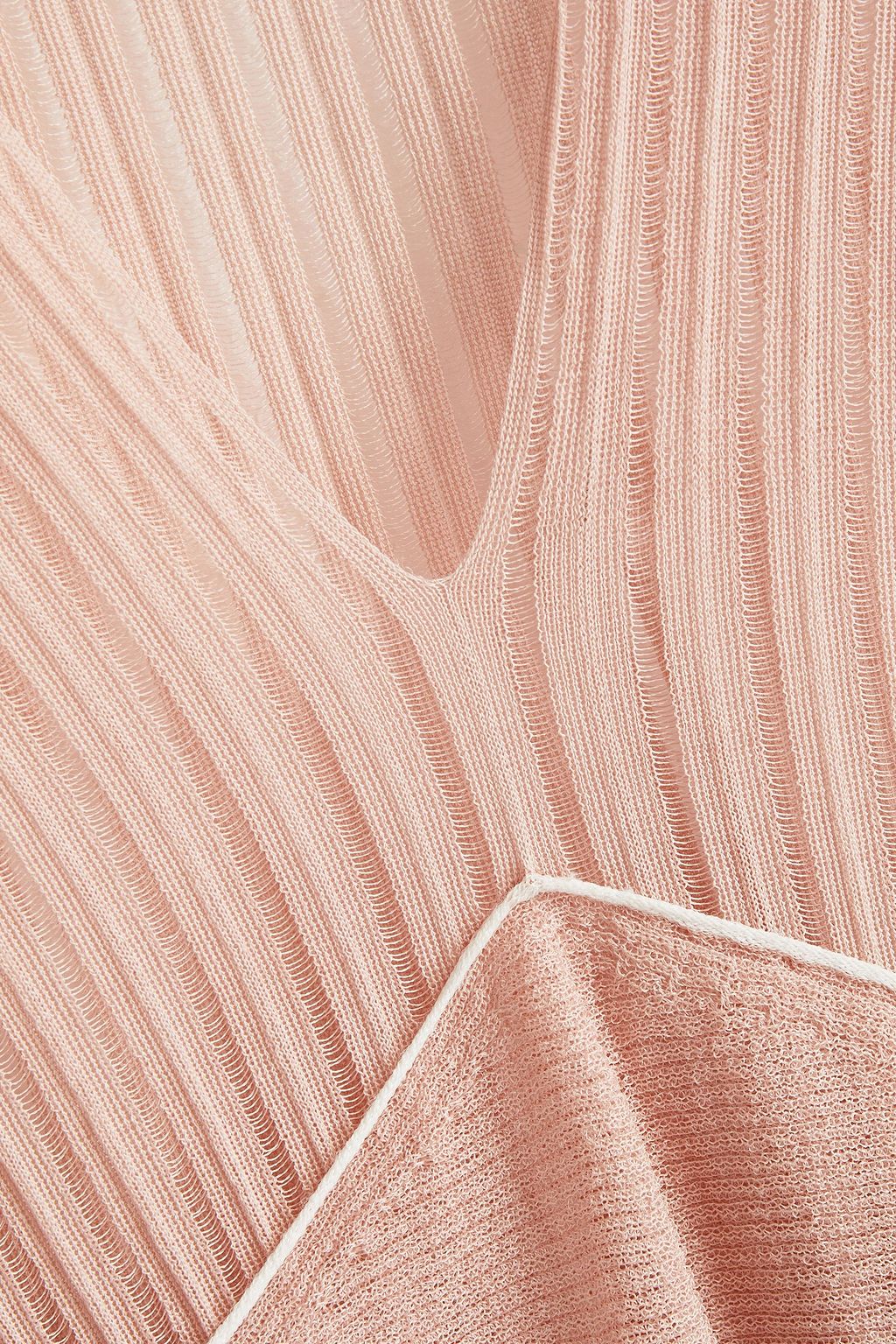 VALENTINO GARAVANI Gathered ribbed silk midi dress