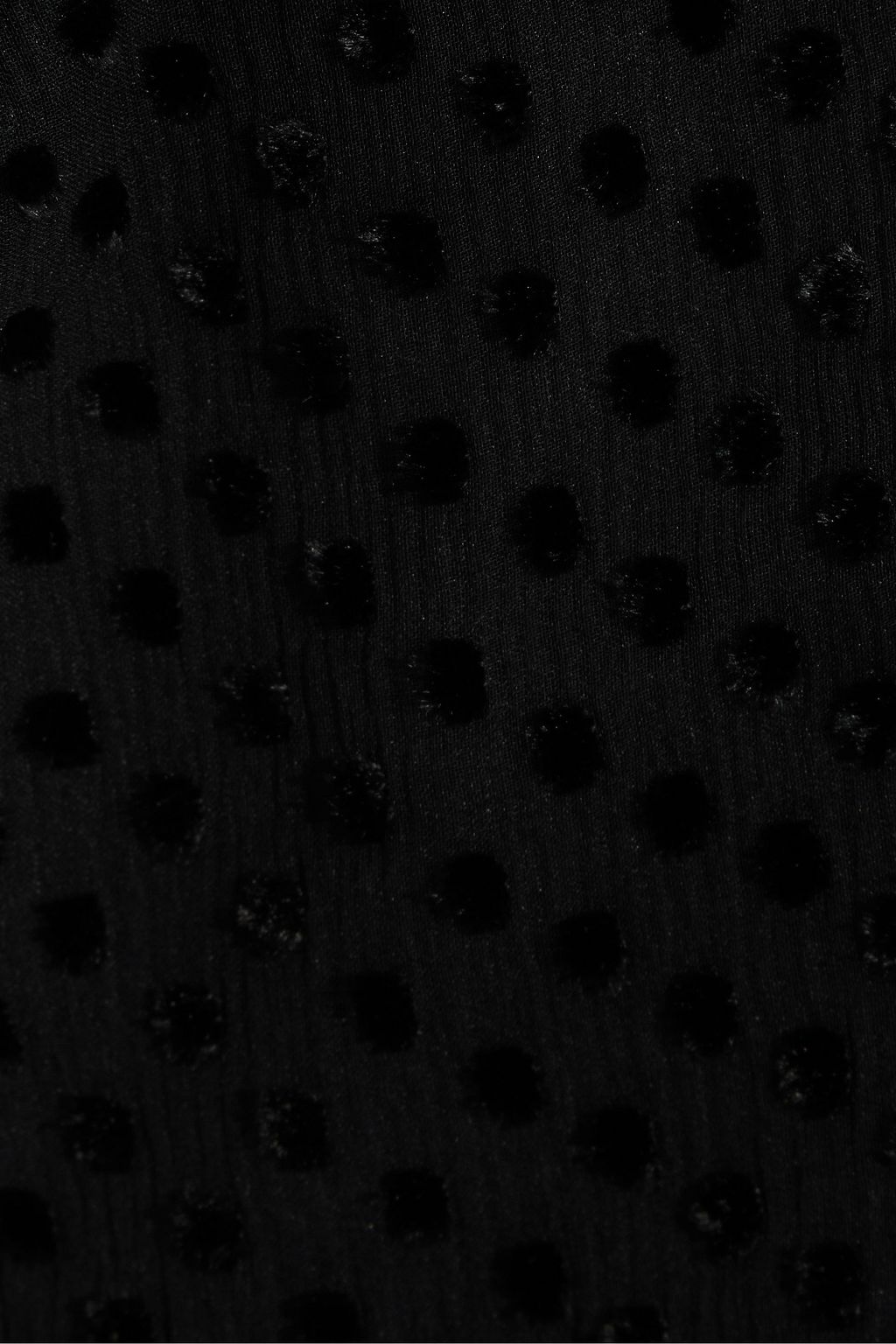 VALENTINO GARAVANI Devoré-velvet-paneled cotton-velvet mini dress