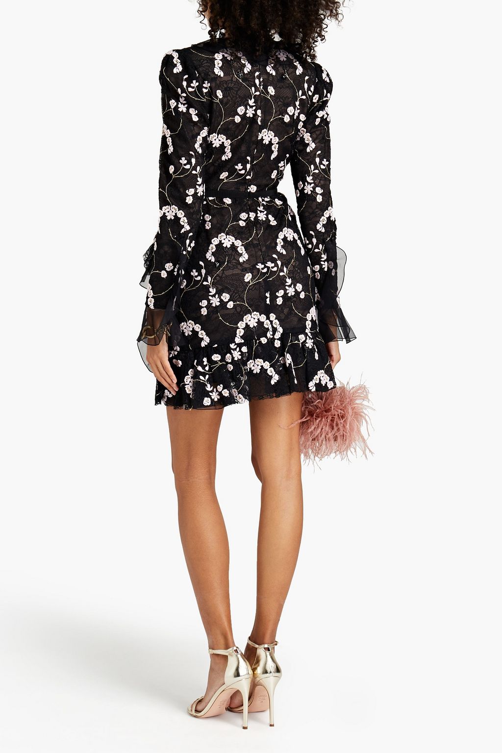 GIAMBATTISTA VALLI Embellished embroidered lace mini dress