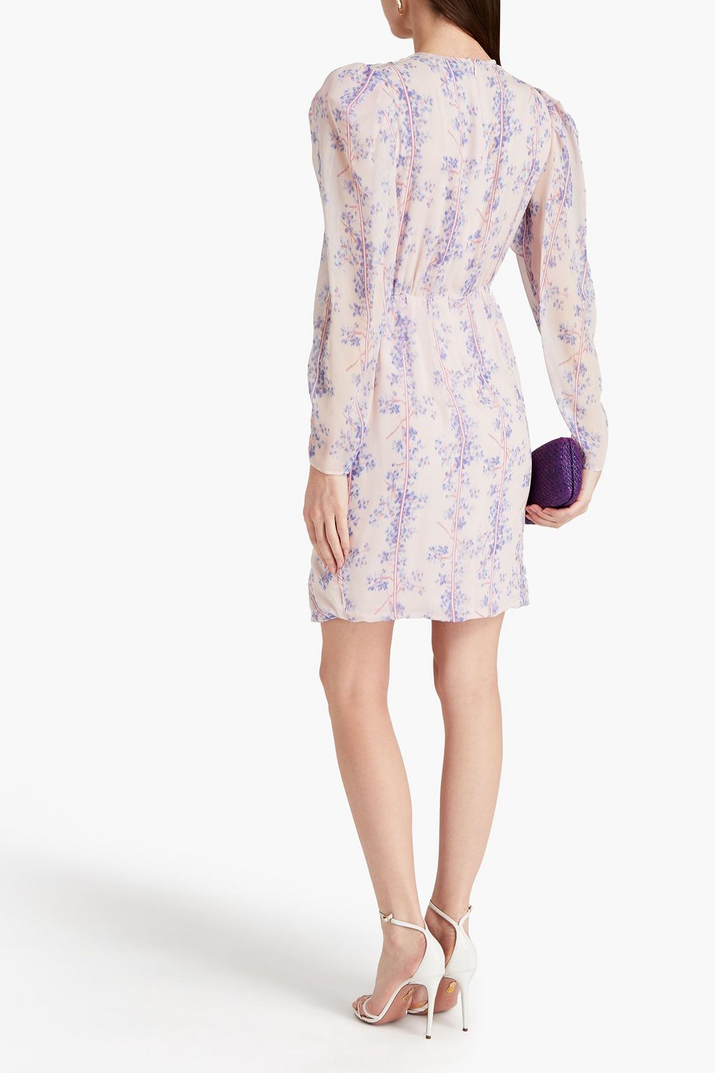 GIAMBATTISTA VALLI Wrap-effect floral-print silk-chiffon mini dress
