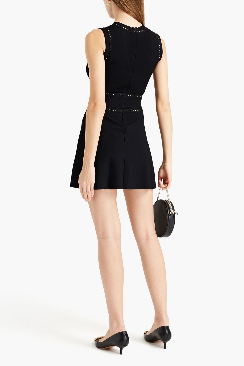 VALENTINO GARAVANI Studded ponte mini dress