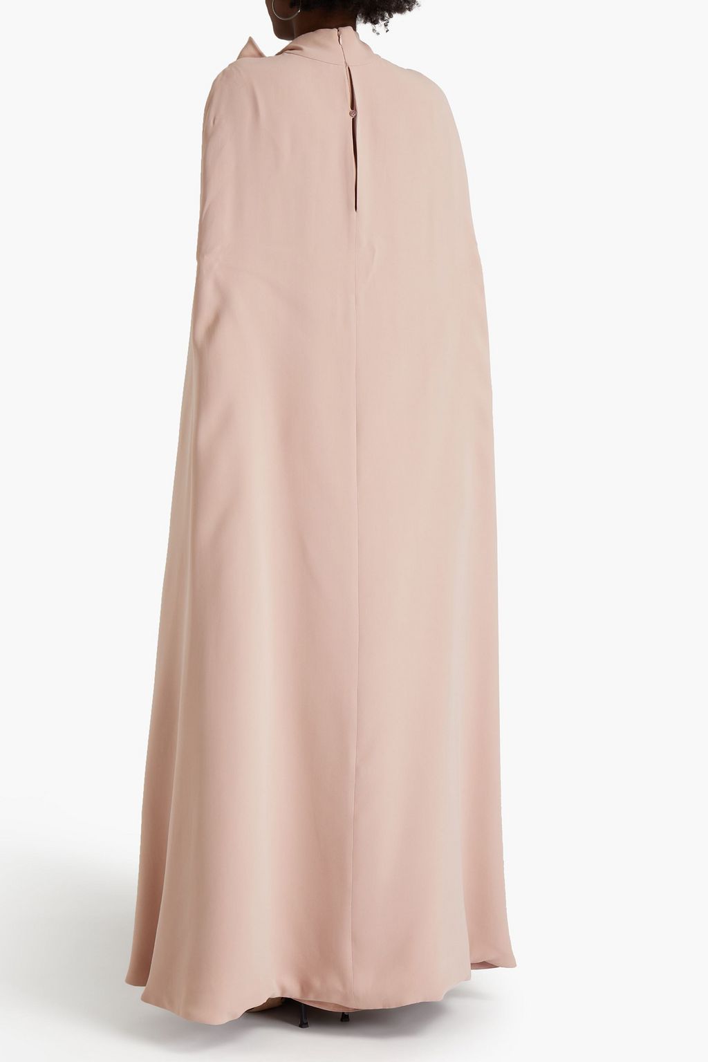 VALENTINO GARAVANI Cape-effect knotted silk-crepe gown