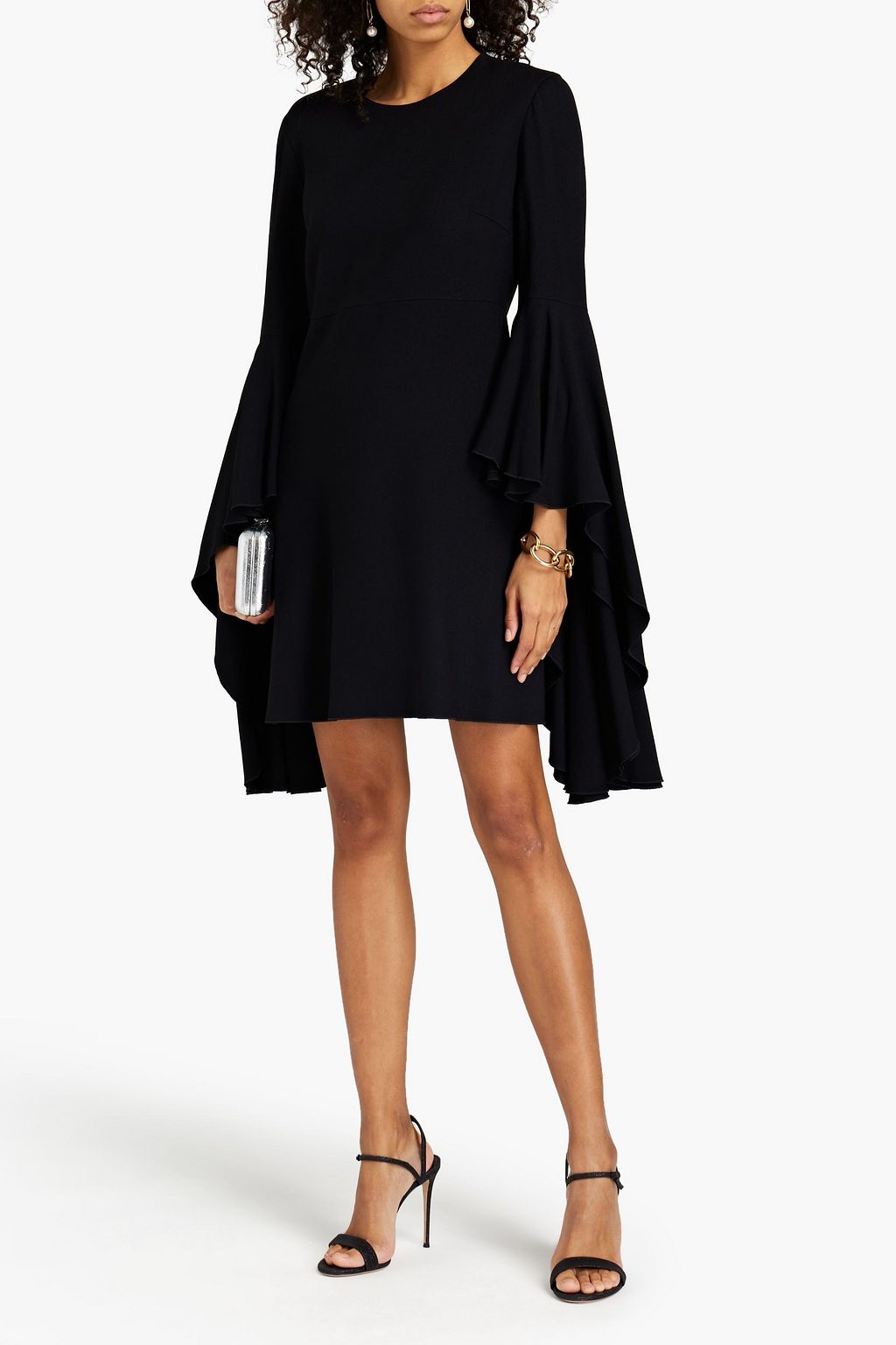 GIAMBATTISTA VALLI Fluted crepe mini dress