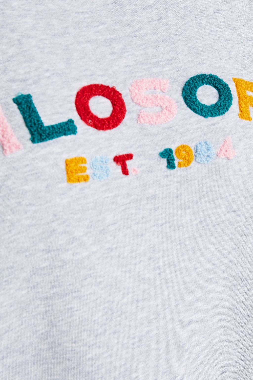 PHILOSOPHY DI LORENZO SERAFINI Bouclé-trimmed mélange cotton-jersey sweatshirt