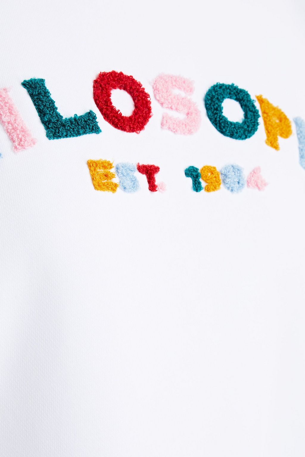 PHILOSOPHY DI LORENZO SERAFINI Bouclé-trimmed mélange cotton-jersey sweatshirt