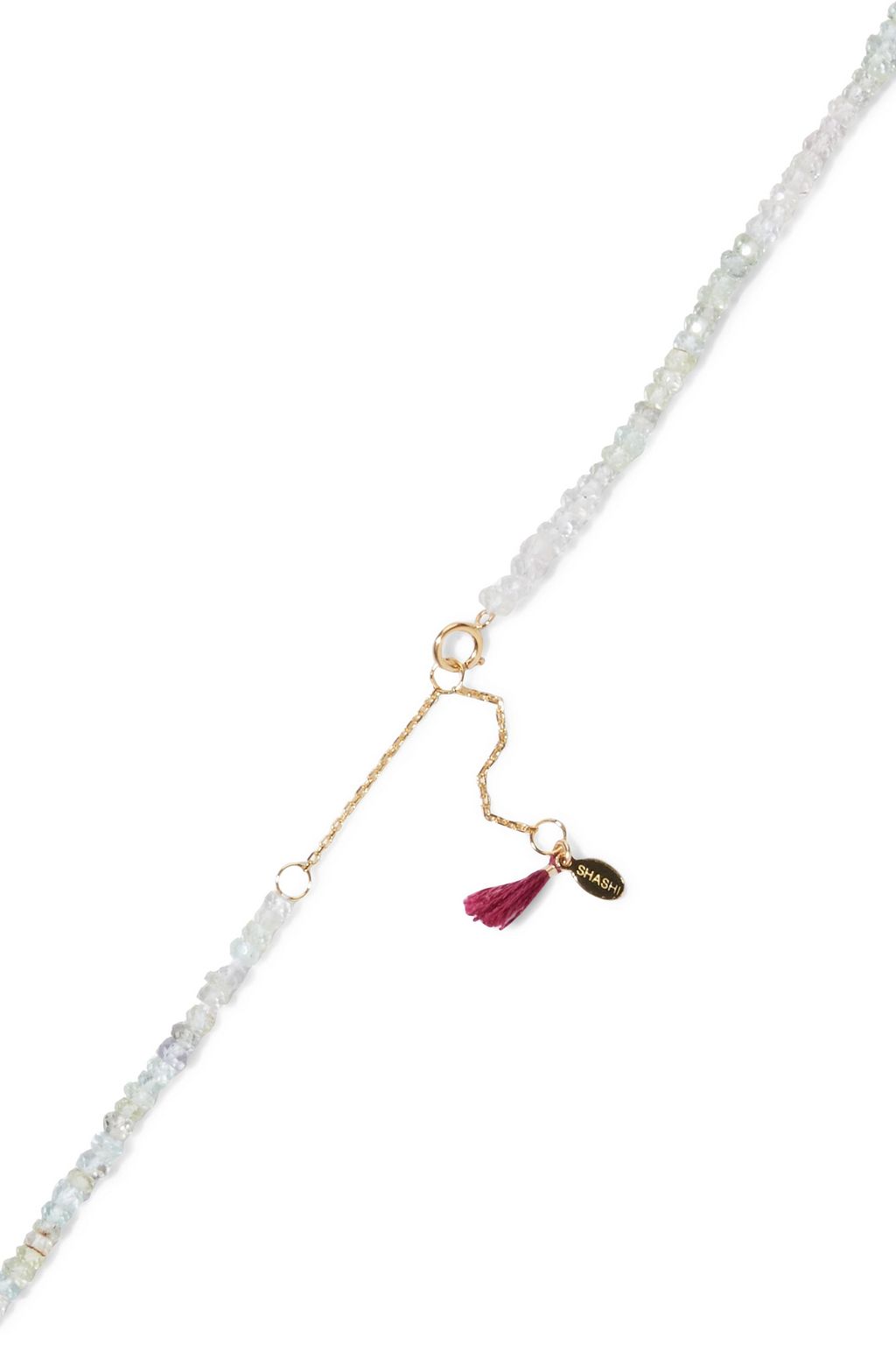 SHASHI 14 KT. vergoldete Kette mit mehreren Steinen