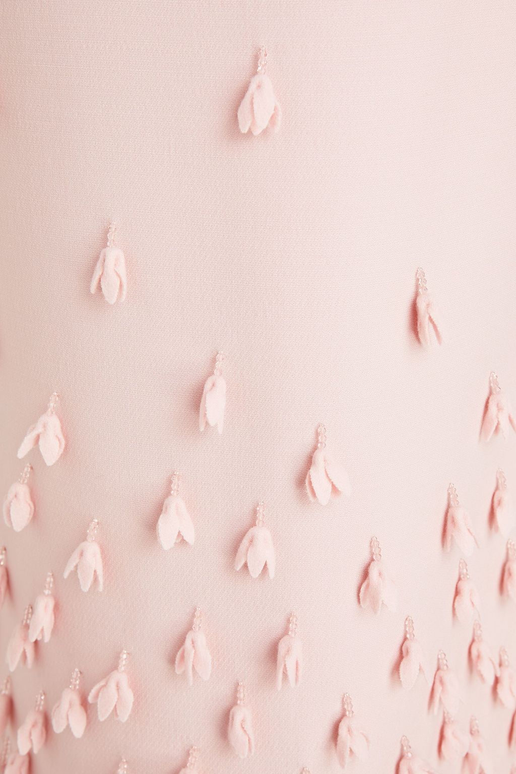 VALENTINO GARAVANI Embellished wool and silk-blend crepe mini dress