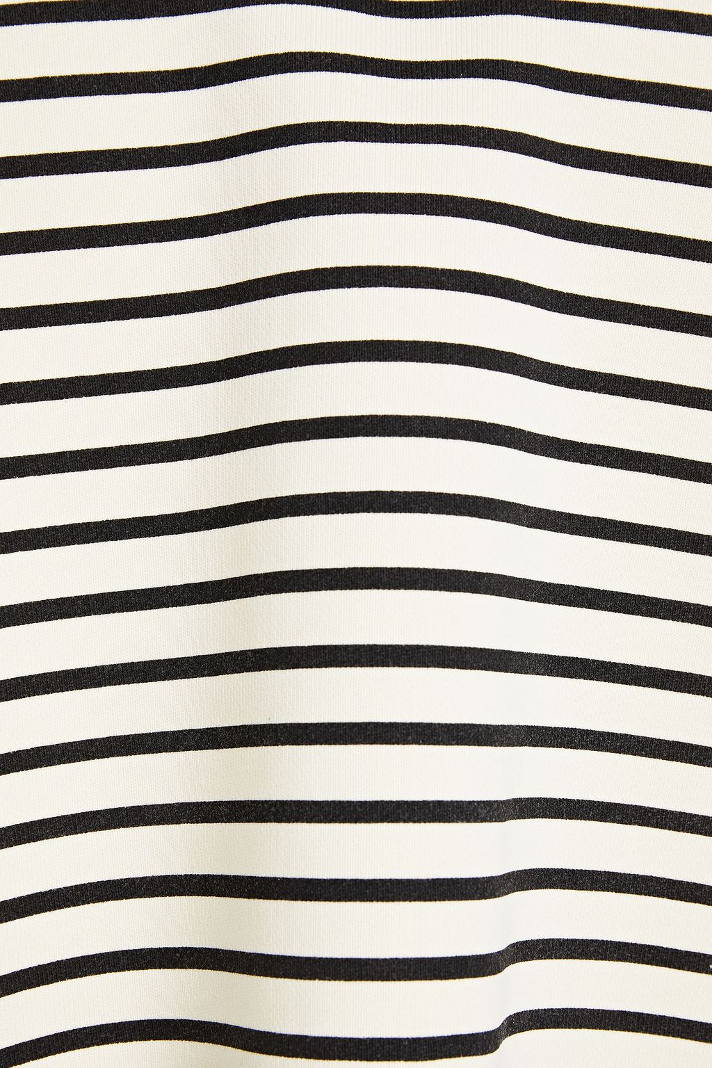 PHILOSOPHY DI LORENZO SERAFINI Lace-trimmed striped French cotton-terry sweatshirt
