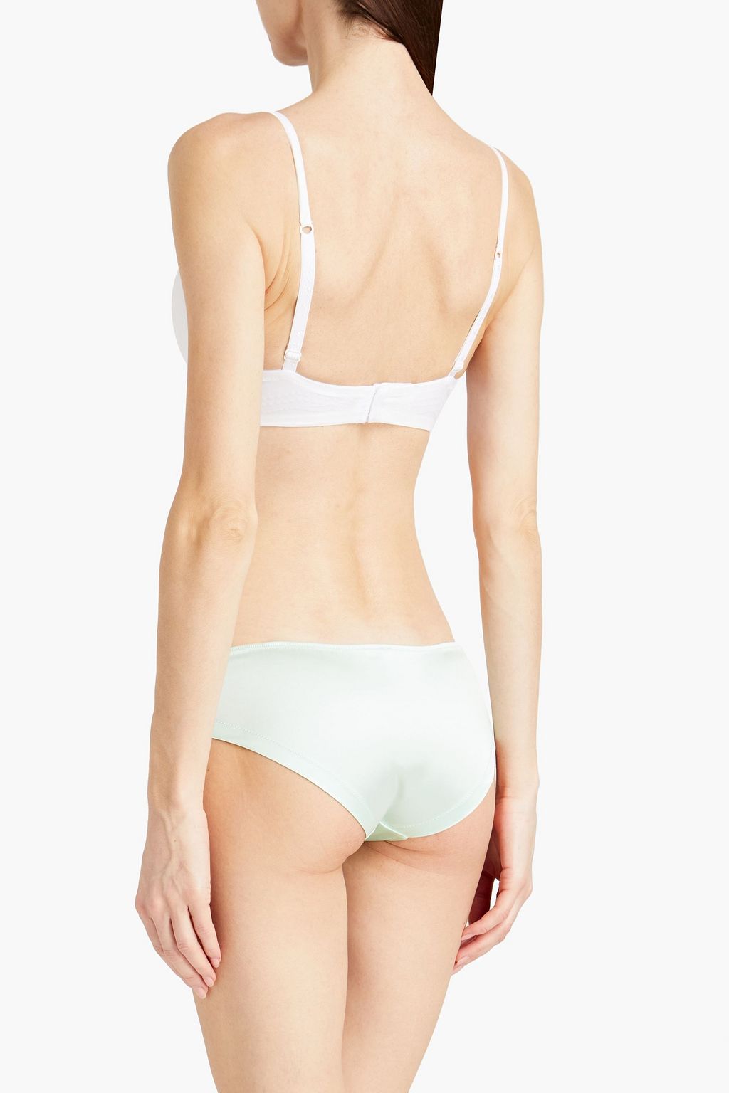 CARINE GILSON Stretch-silk satin mid-rise briefs
