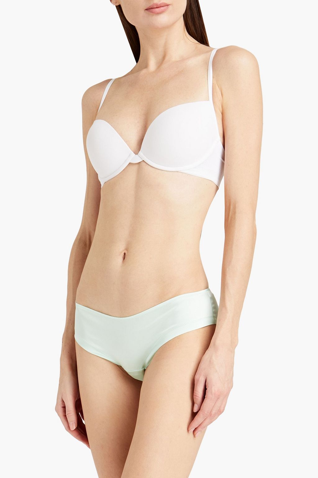 CARINE GILSON Stretch-silk satin mid-rise briefs