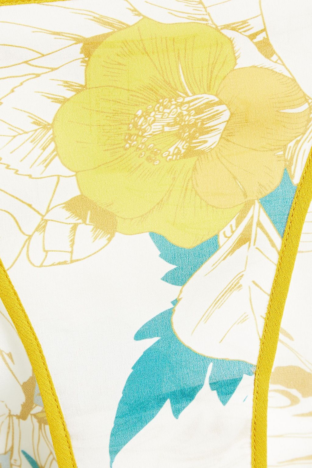 CARINE GILSON Satin-trimmed floral-print silk-blend crepe de chine low-rise briefs