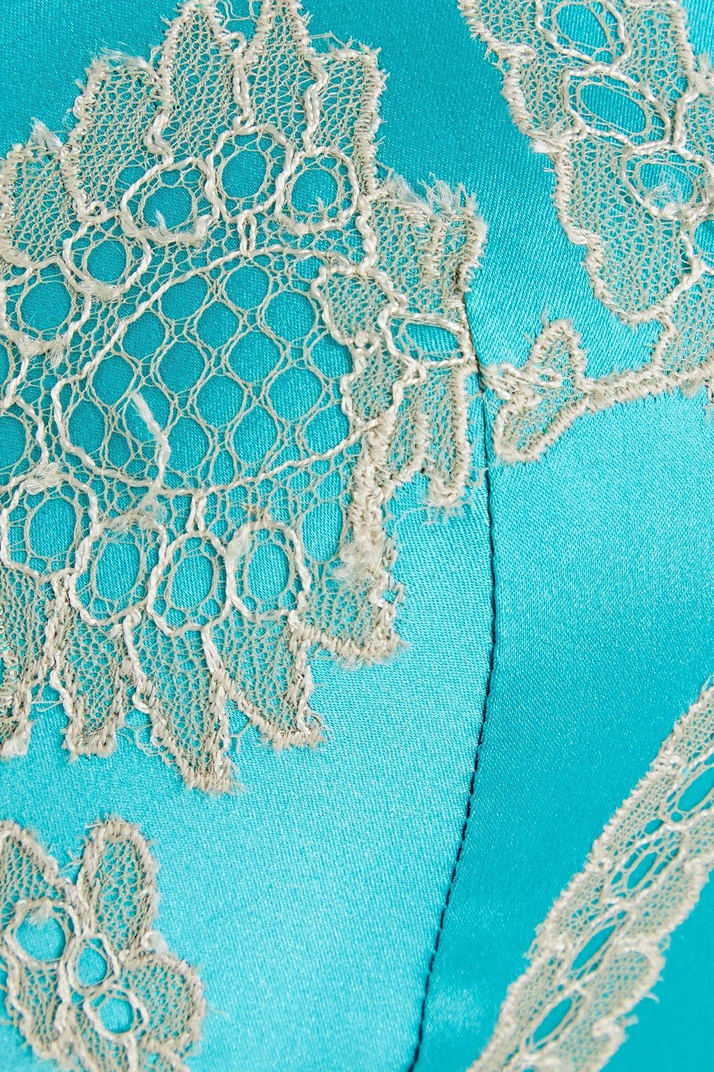 CARINE GILSON Lace-trimmed stretch-silk satin underwired bra