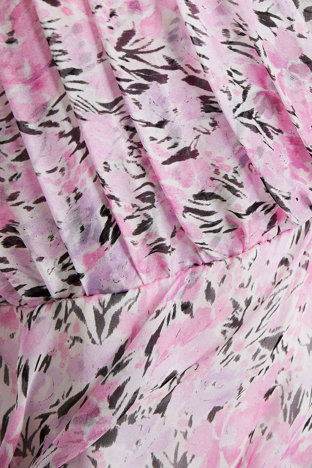 GIAMBATTISTA VALLI Gathered floral-print silk-chiffon midi dress