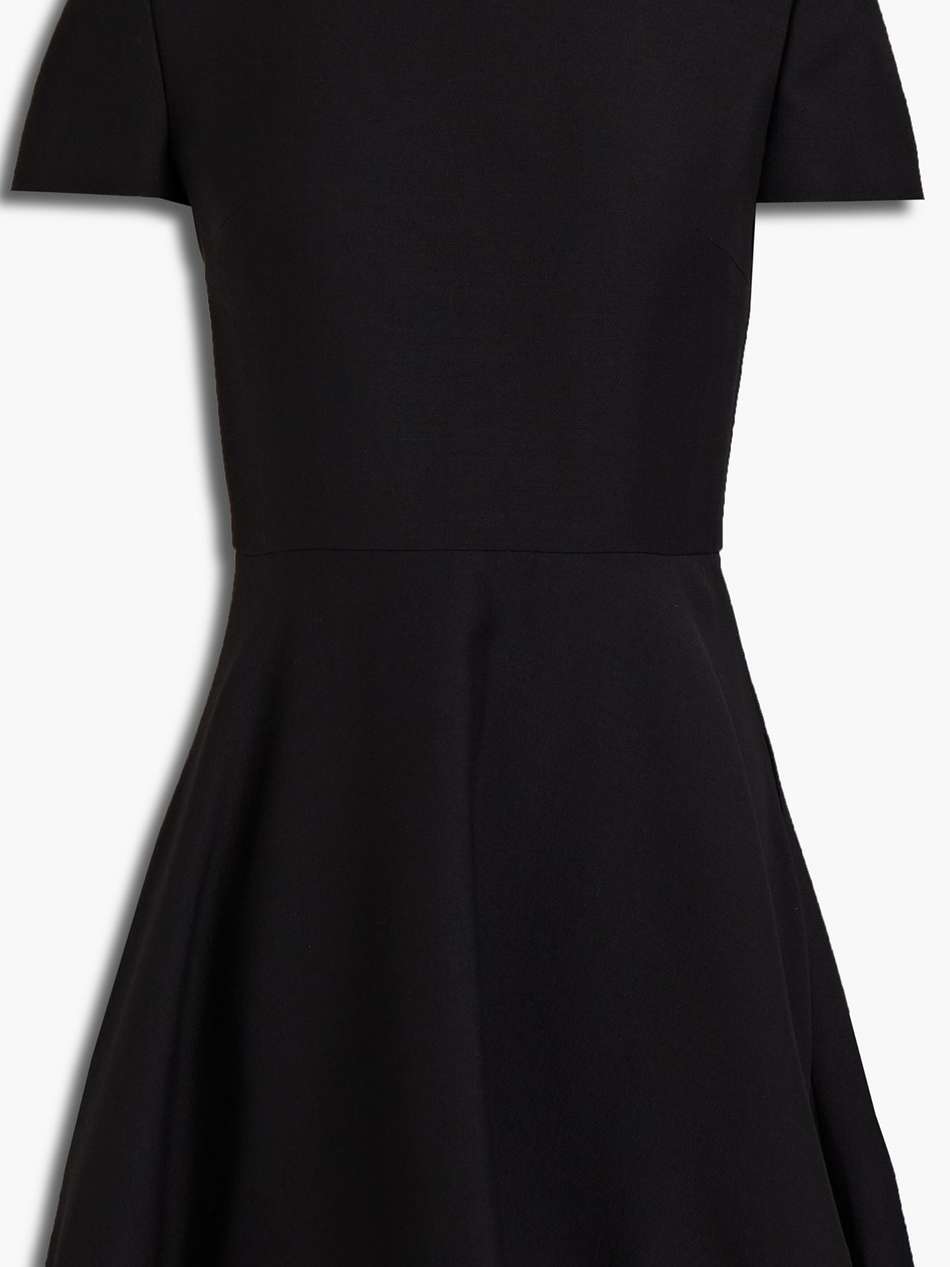 studded wool and silk-blend crepe mini dress