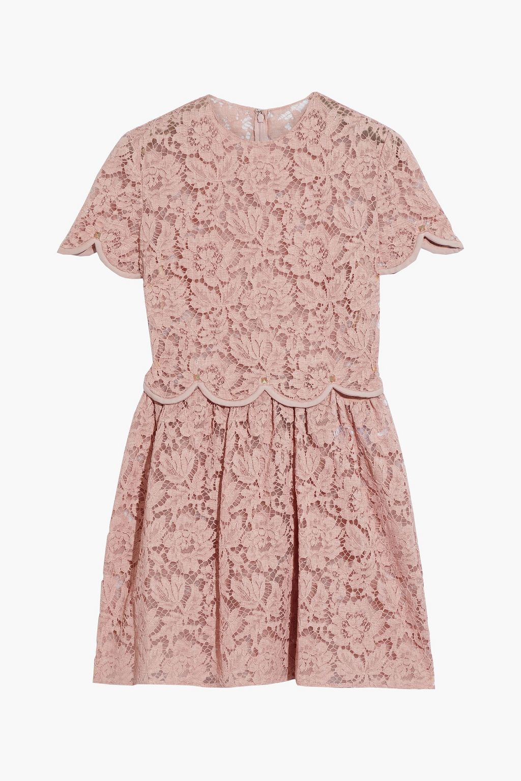 VALENTINO GARAVANI Scalloped corded lace mini dress | Sale to off | THE OUTNET