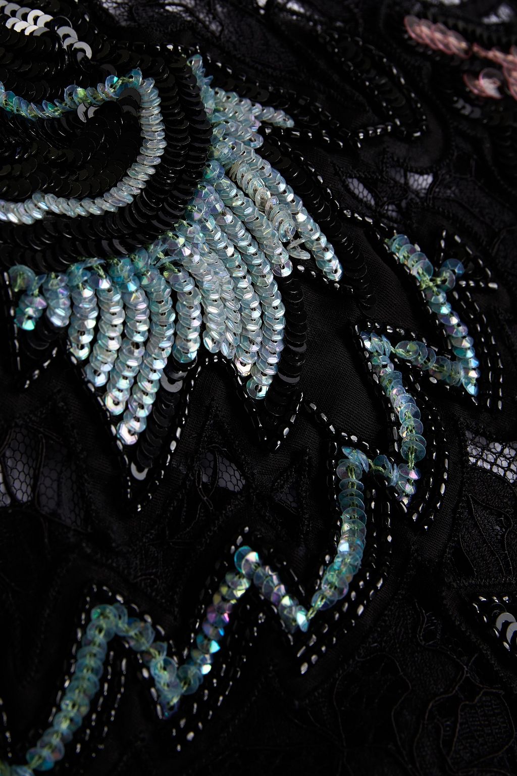 VALENTINO GARAVANI Embellished corded lace mini dress