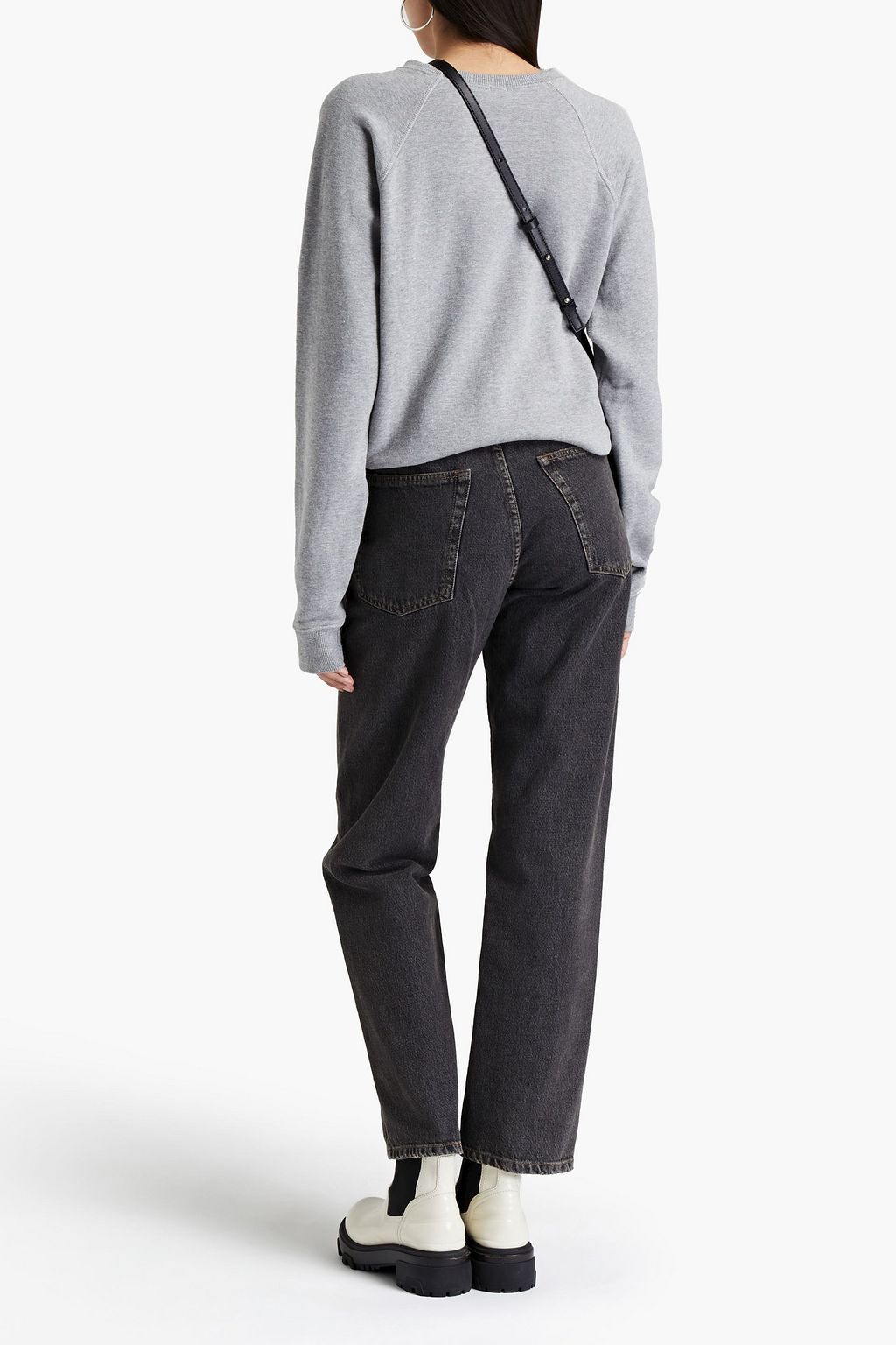 RE/DONE 50s mélange French cotton-terry sweatshirt