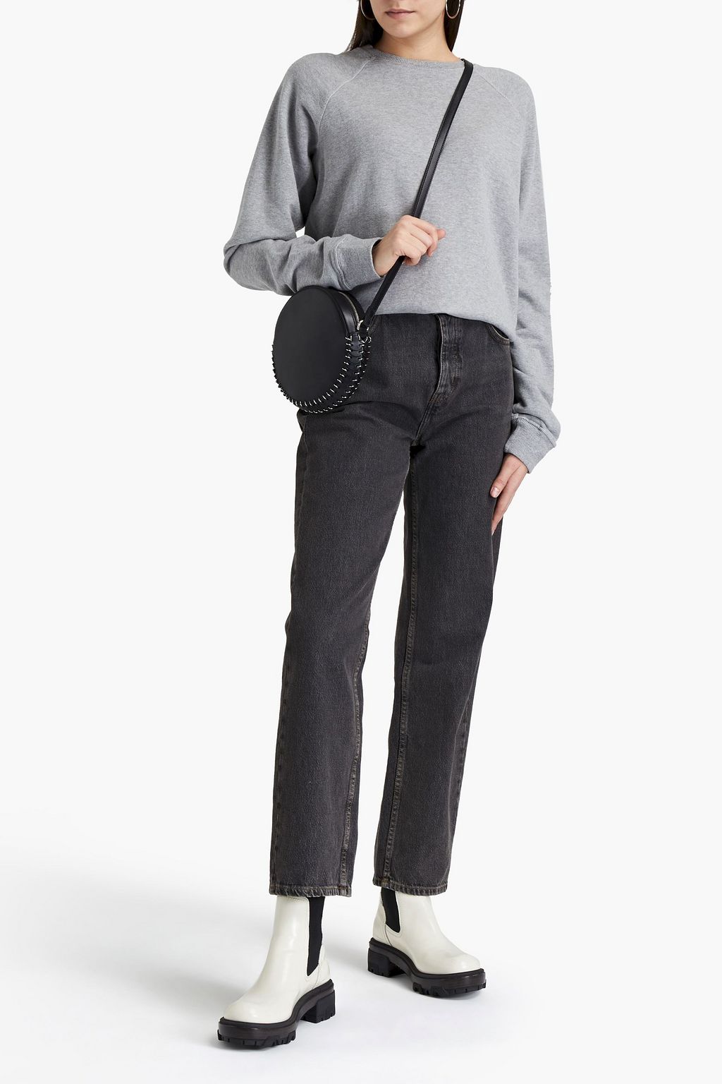 RE/DONE 50s mélange French cotton-terry sweatshirt