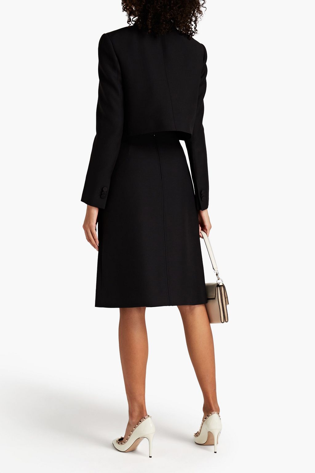 VALENTINO GARAVANI Wool and silk-blend crepe skirt