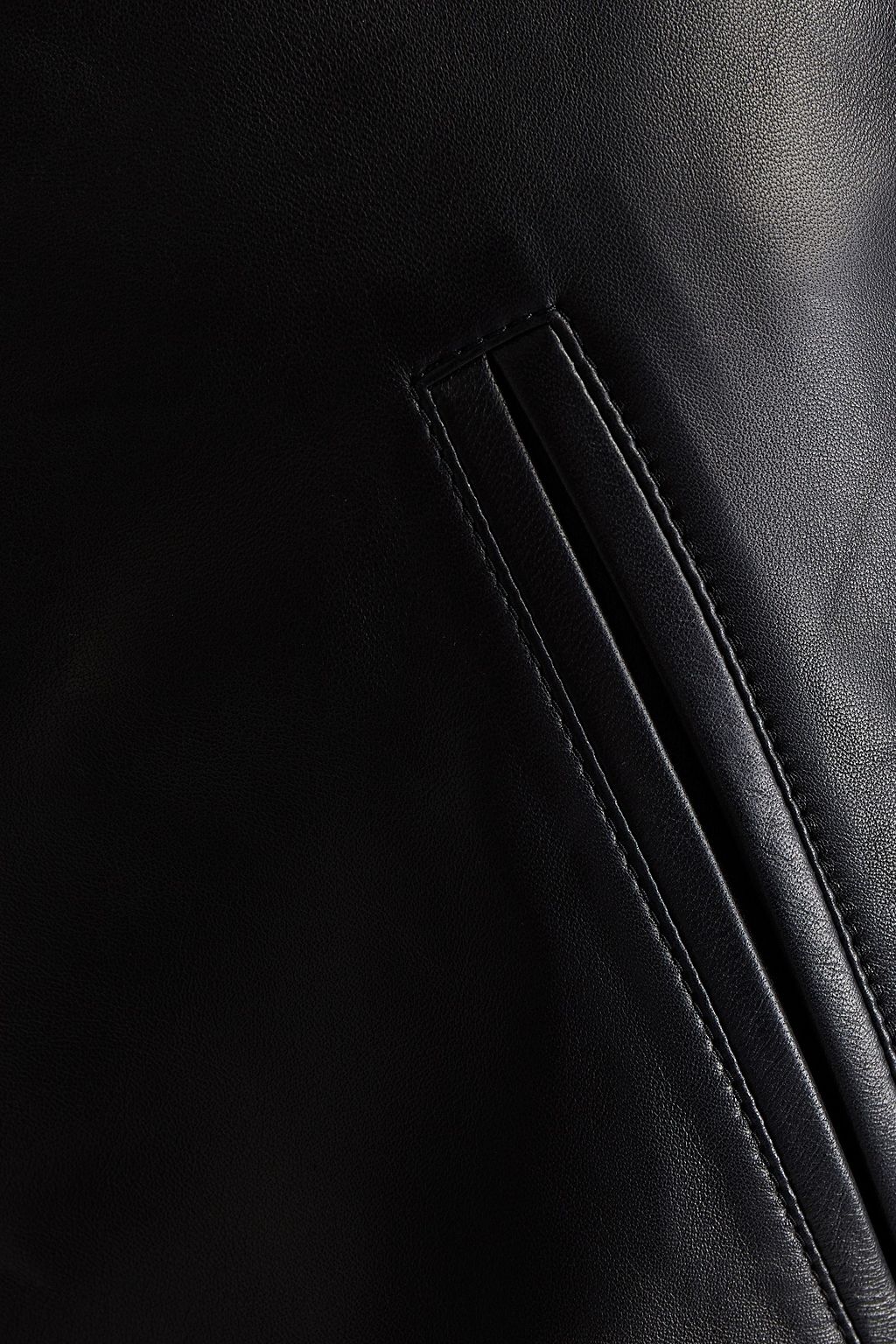 VALENTINO GARAVANI Logo-print leather mini skirt