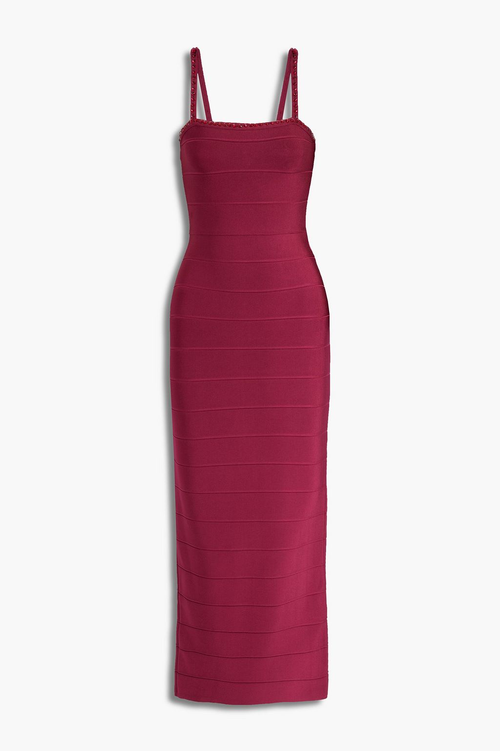 HERVÉ LÉGER Crystal-trimmed bandage maxi dress | THE OUTNET