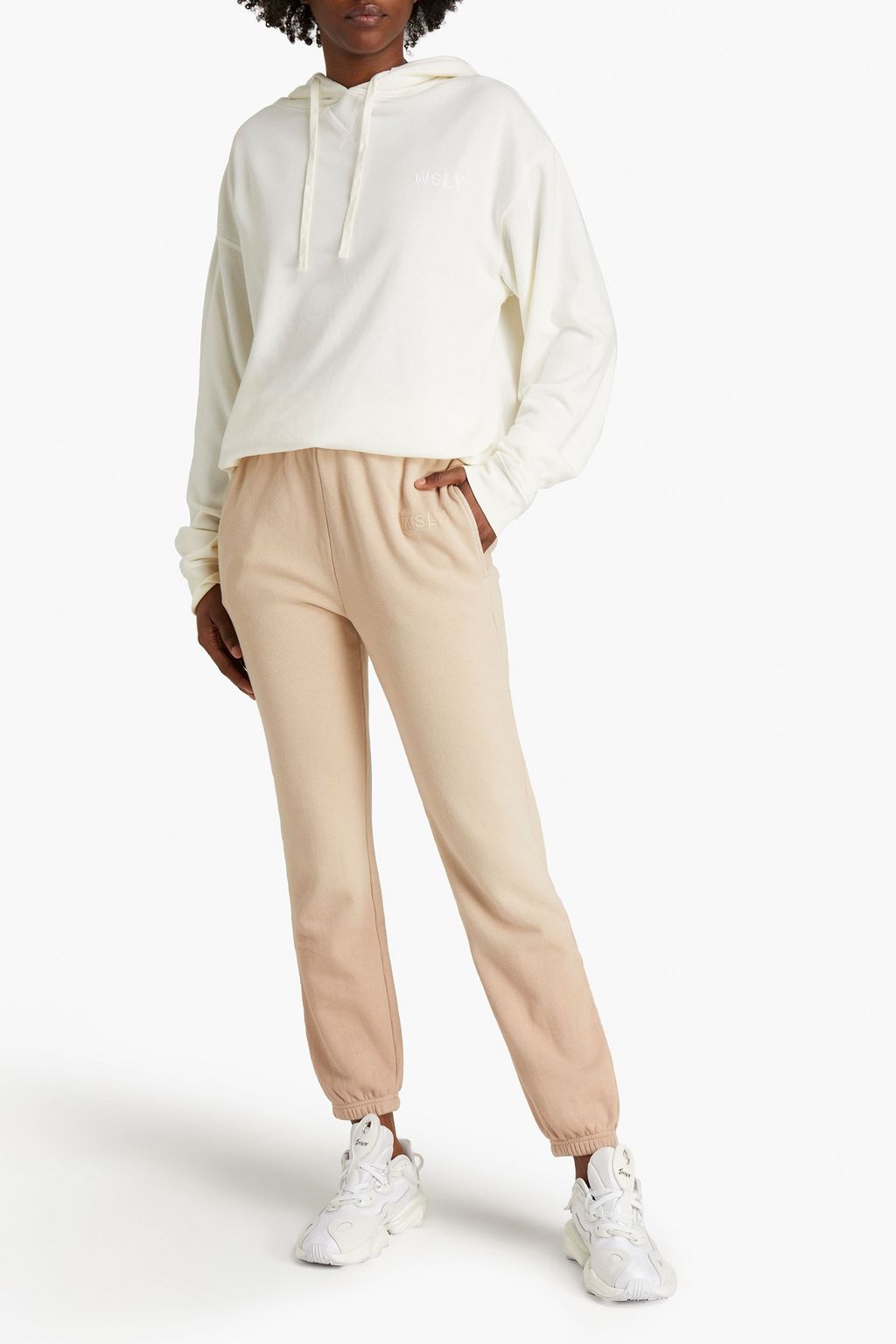 WSLY The Ecosoft tie-dyed organic cotton-blend fleece track pants