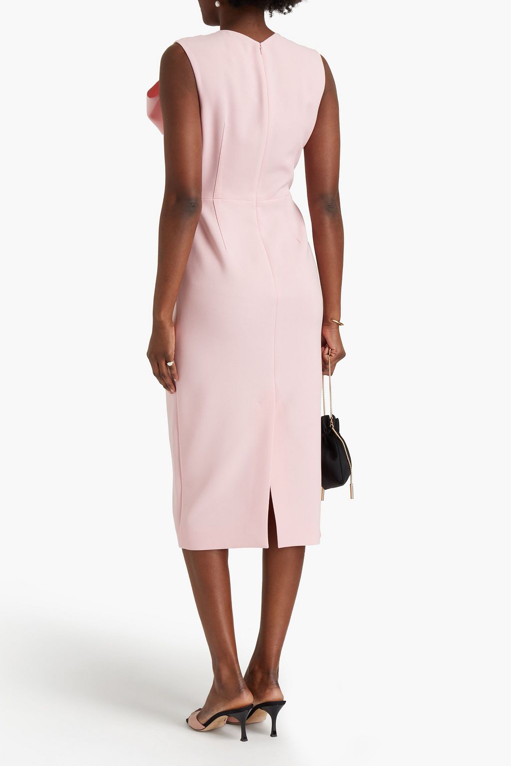 ROKSANDA Bow-embellished crepe midi dress