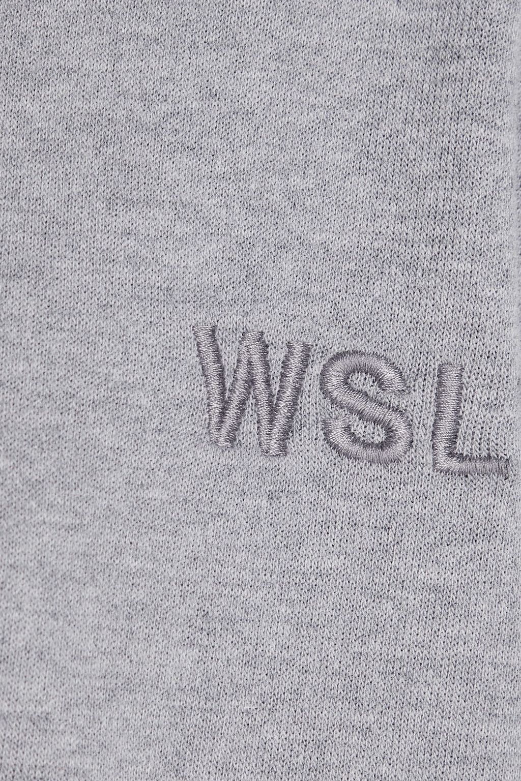 WSLY Eco Soft embroidered organic cotton-blend fleece sweatshirt