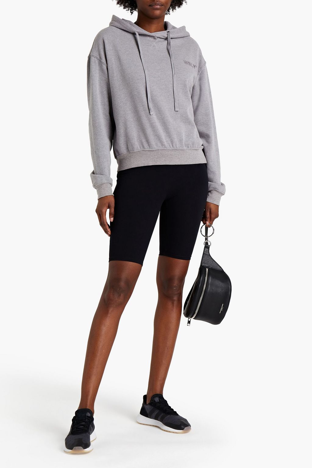 WSLY Eco Soft embroidered organic cotton-blend fleece sweatshirt