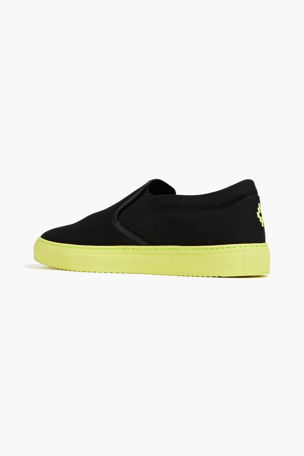MARCELO BURLON Neon-trimmed canvas slip-on sneakers